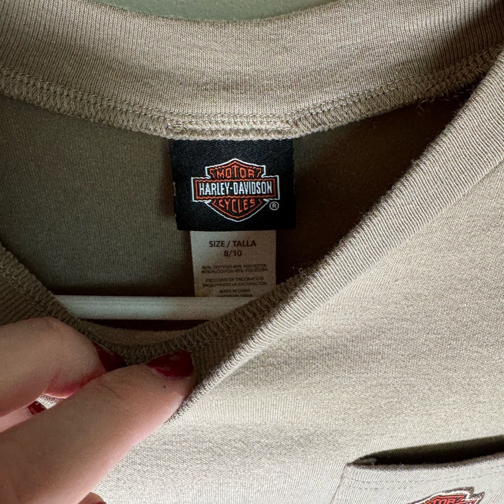 Harley-Davidson Little Boys' Bar & Shield Short Sleeve Pocket Tee Size 8/10 - Picture 5 of 7